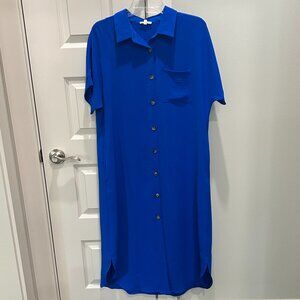 Jodifl Blue Button Up Dress